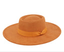 Chic Wide Brim Fedora with Ribbon